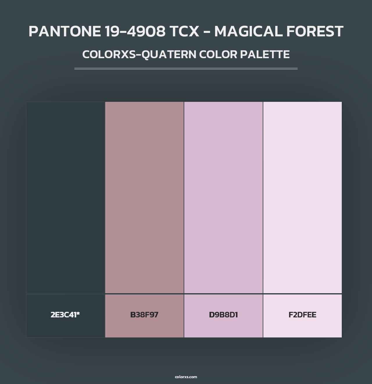 PANTONE 19-4908 TCX - Magical Forest - Colorxs Quad Palette