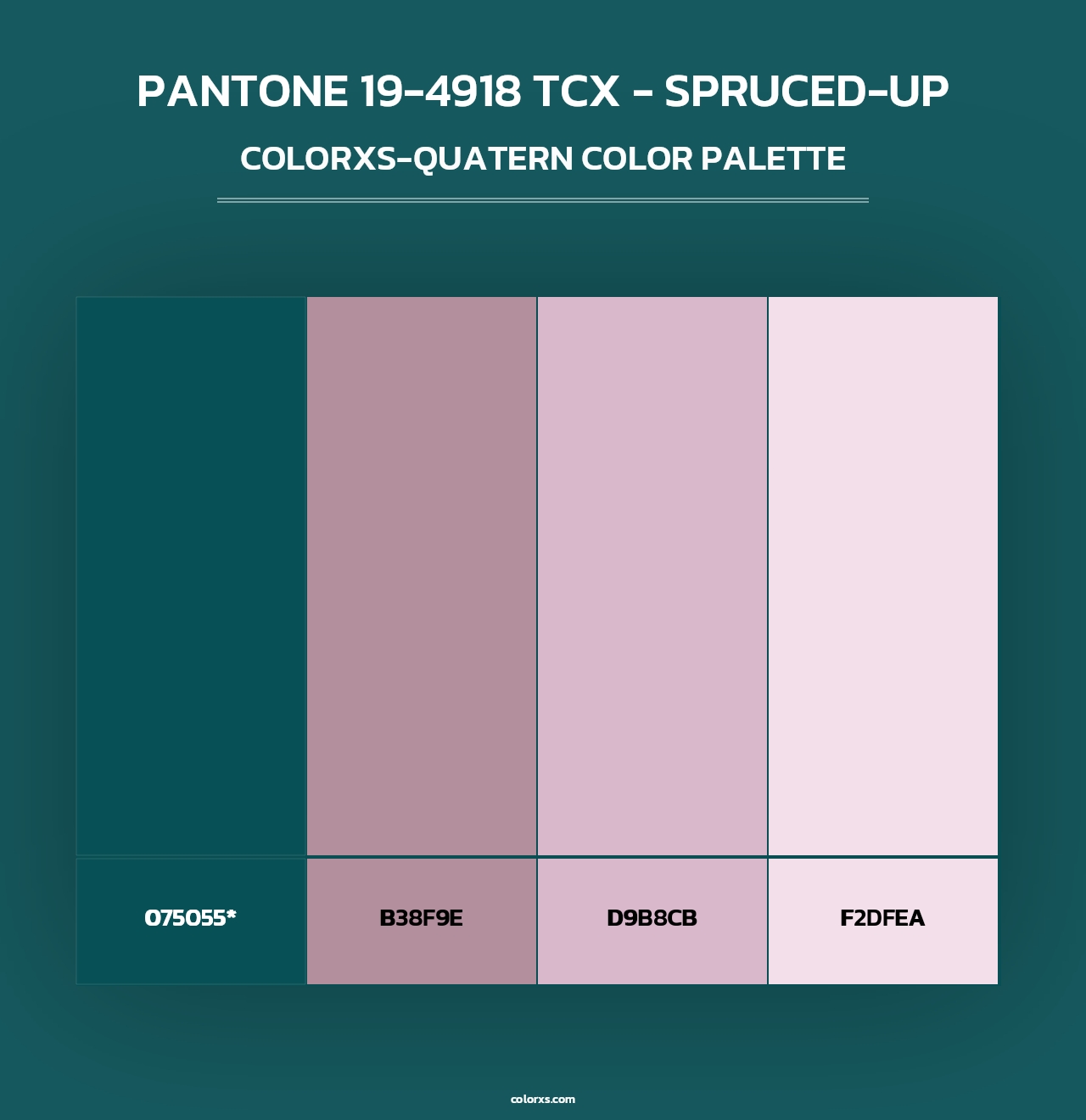 PANTONE 19-4918 TCX - Spruced-up - Colorxs Quad Palette