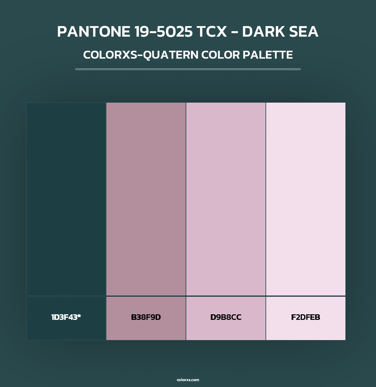 PANTONE 19-5025 TCX - Dark Sea - Colorxs Quad Palette