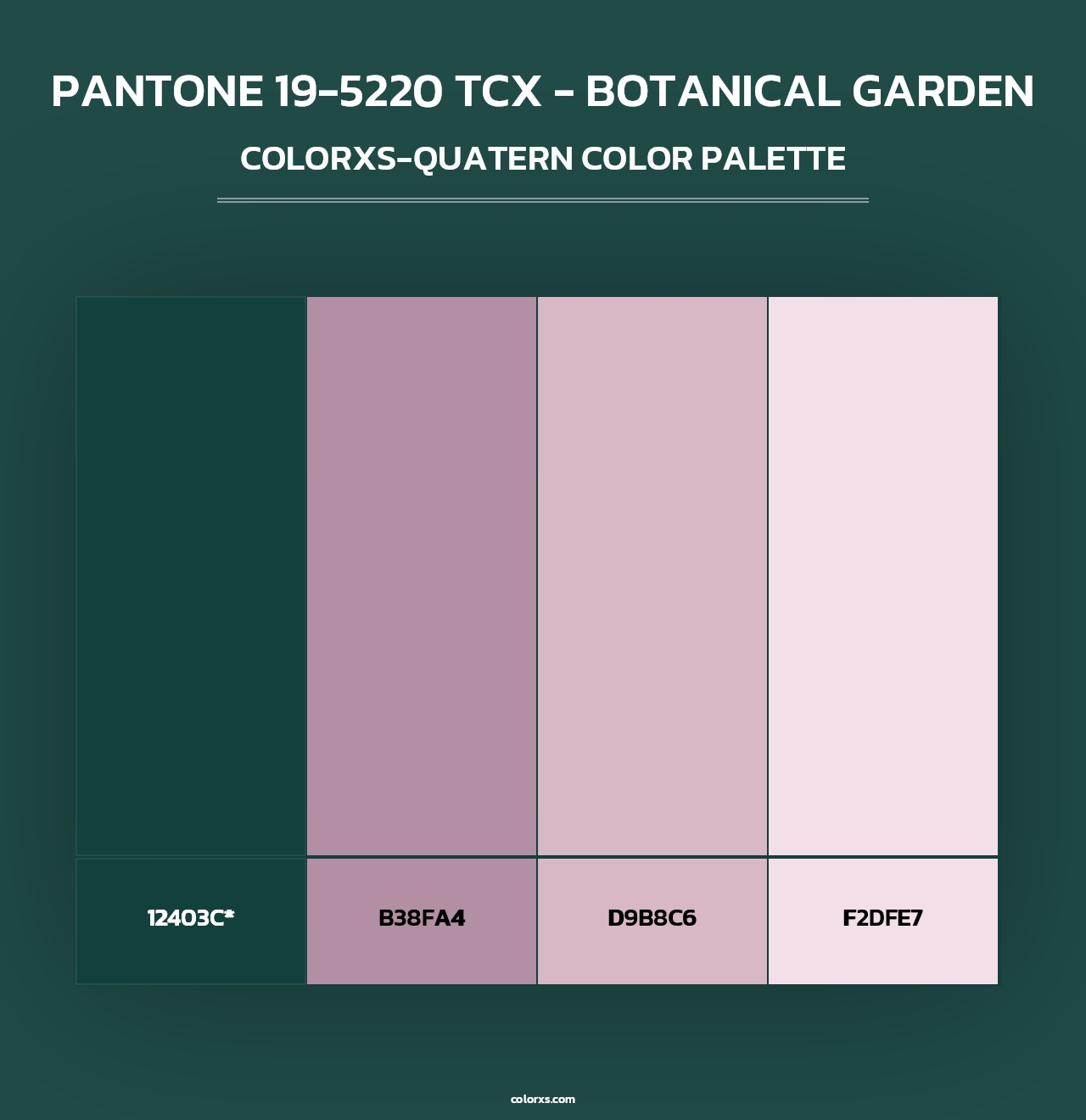 PANTONE 19-5220 TCX - Botanical Garden - Colorxs Quad Palette