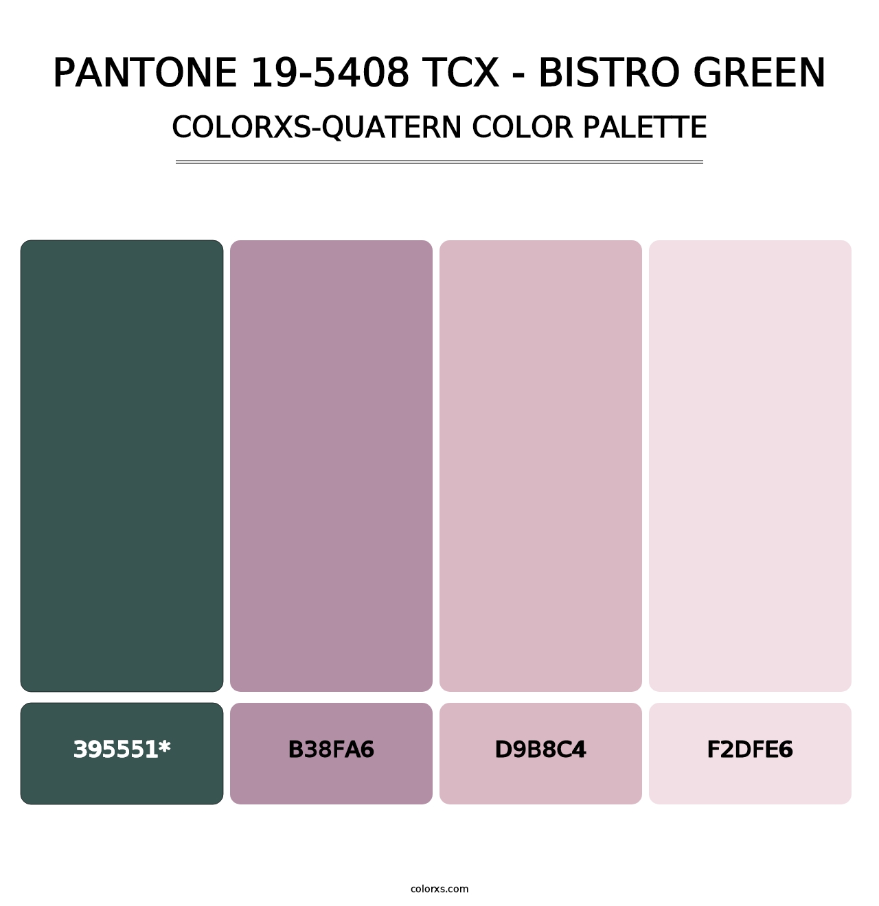 PANTONE 19-5408 TCX - Bistro Green - Colorxs Quatern Palette