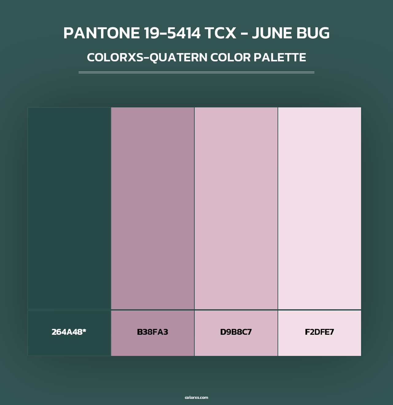 PANTONE 19-5414 TCX - June Bug - Colorxs Quad Palette