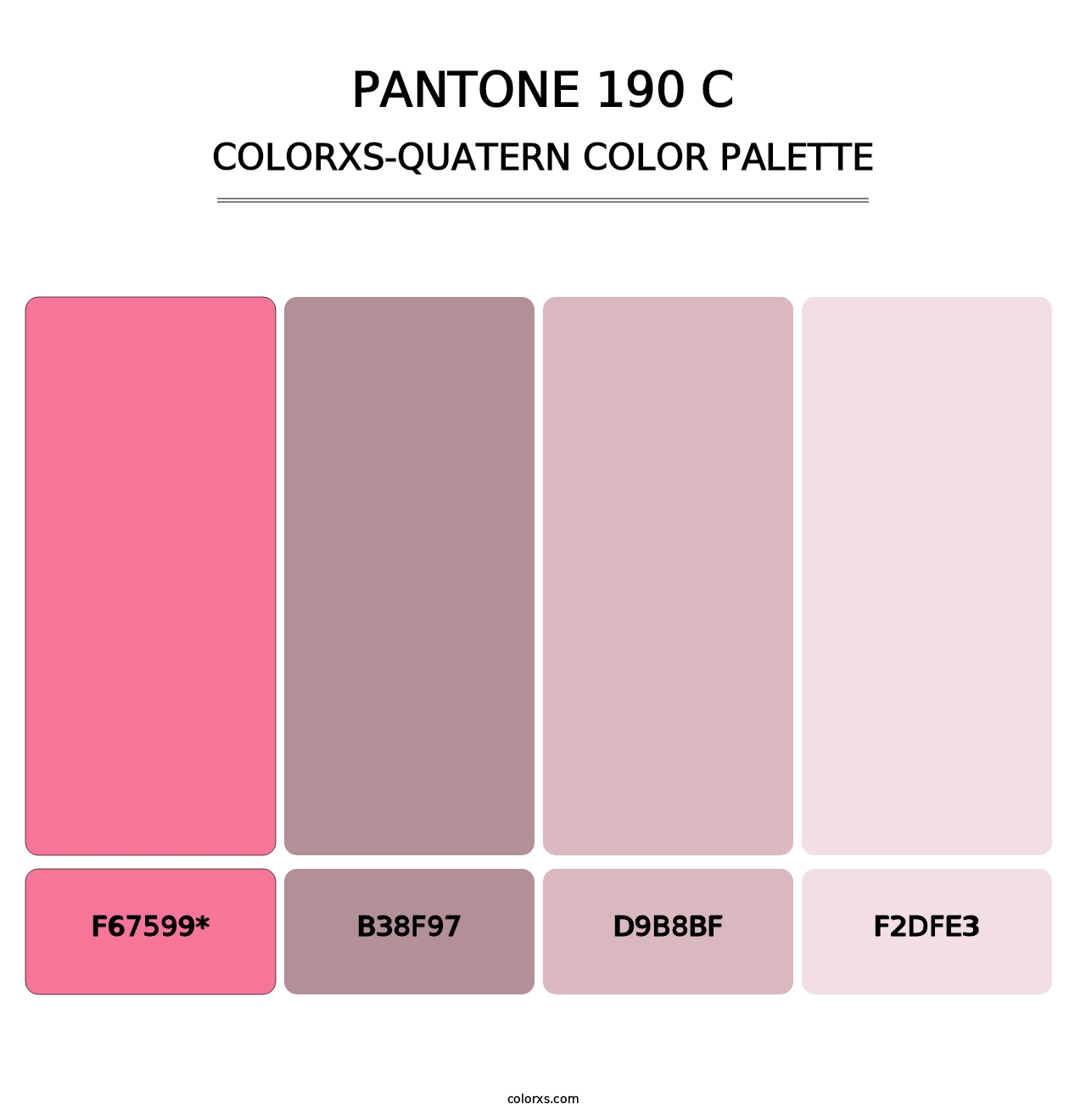 PANTONE 190 C - Colorxs Quatern Palette