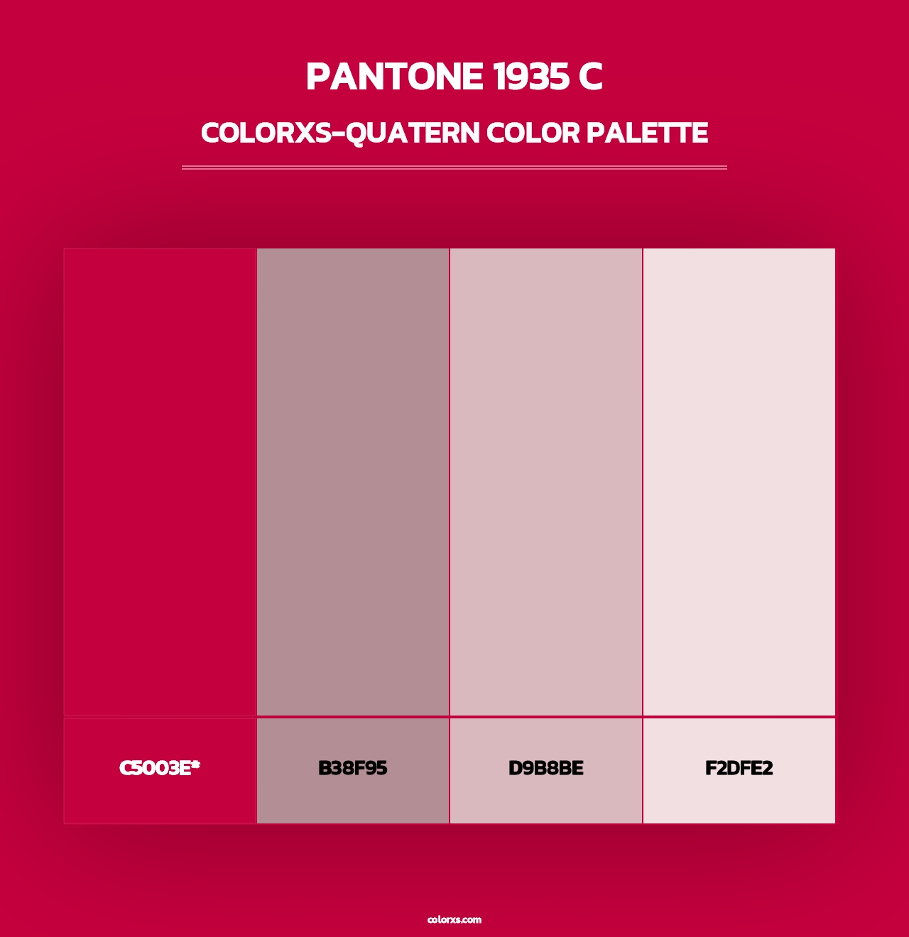 PANTONE 1935 C - Colorxs Quad Palette