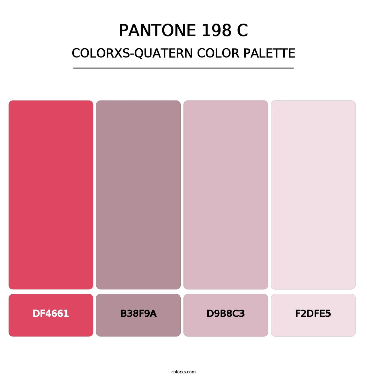 PANTONE 198 C - Colorxs Quatern Palette