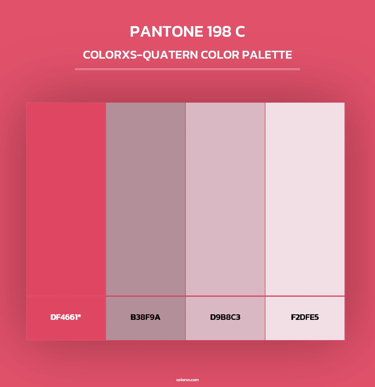 PANTONE 198 C - Colorxs Quad Palette