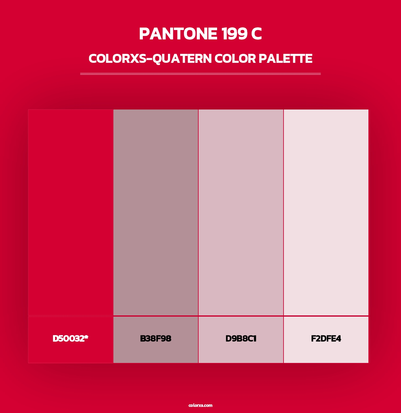 PANTONE 199 C - Colorxs Quad Palette
