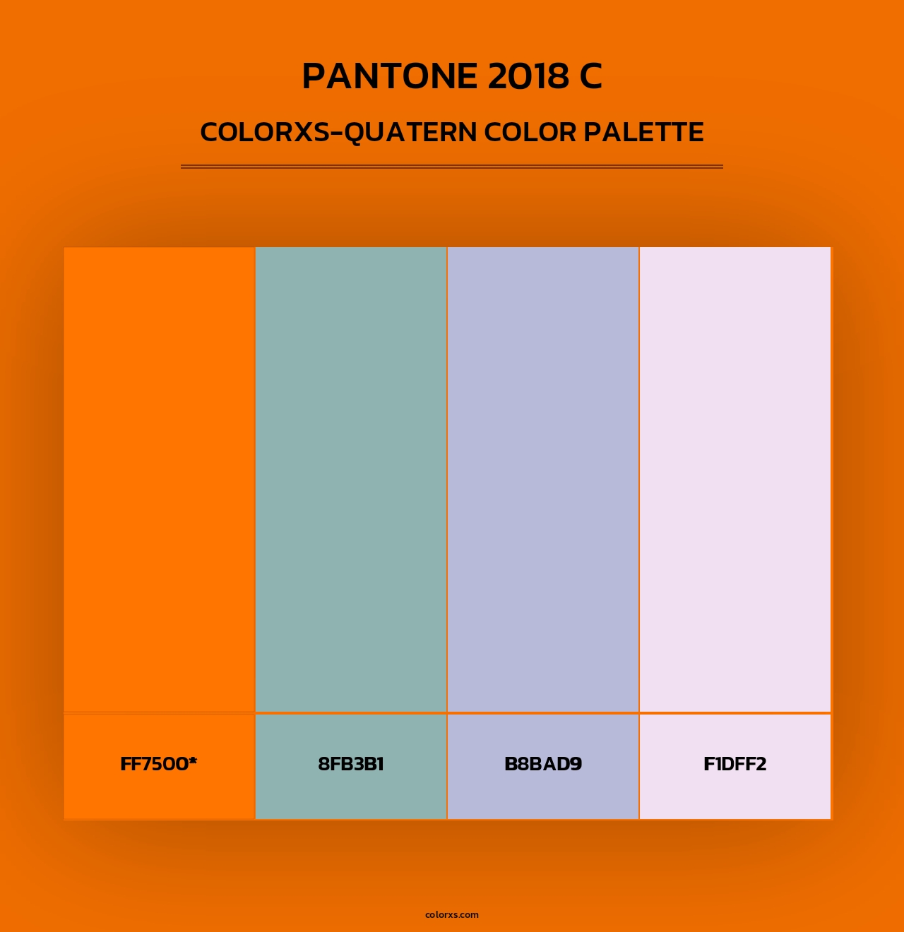 PANTONE 2018 C - Colorxs Quad Palette