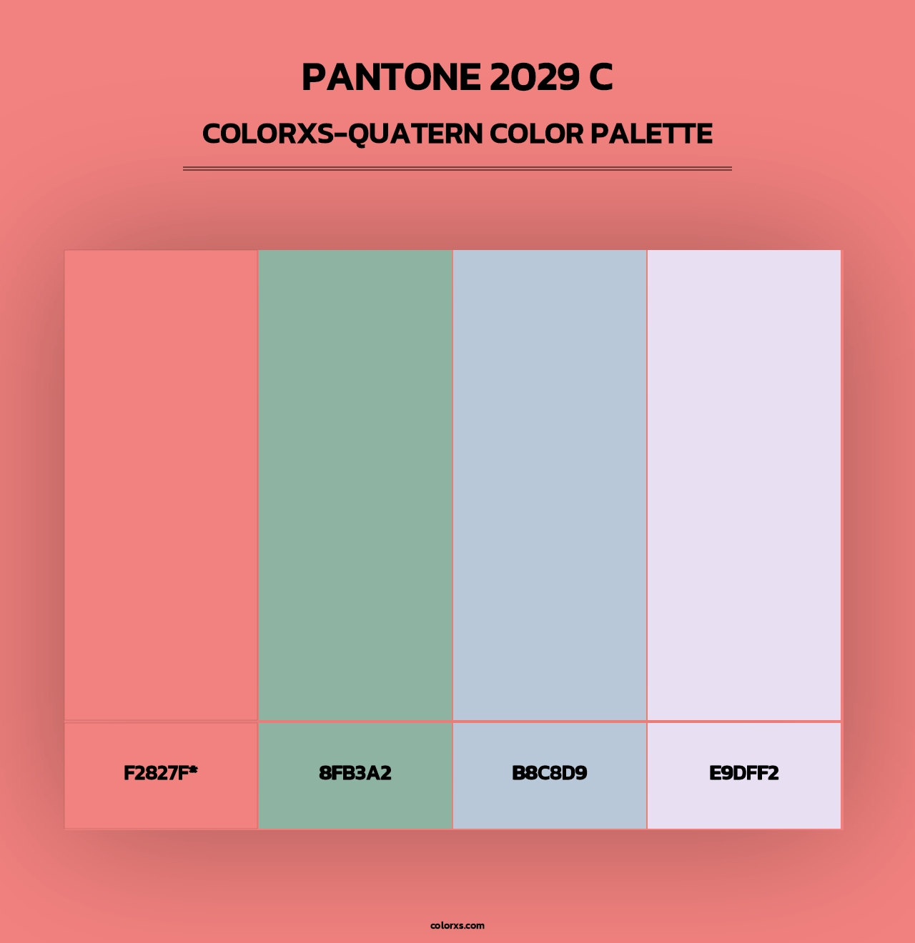 PANTONE 2029 C - Colorxs Quad Palette