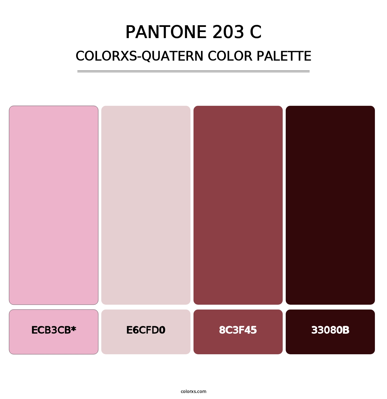 PANTONE 203 C - Colorxs Quatern Palette