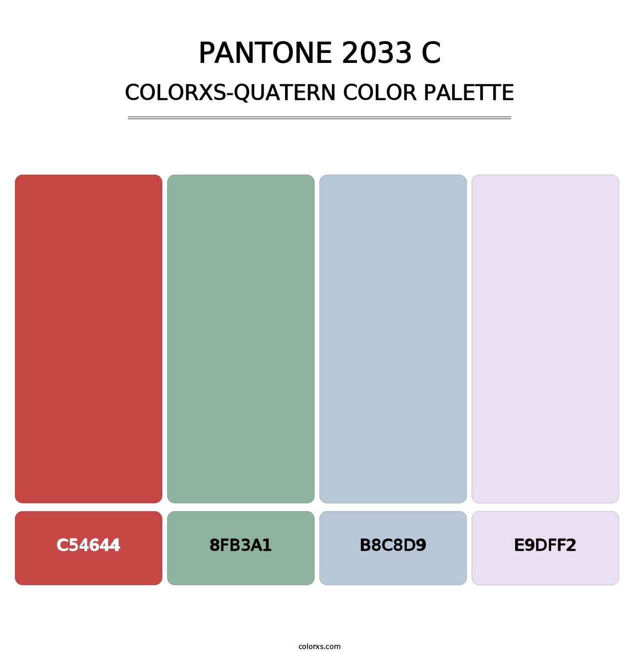 PANTONE 2033 C - Colorxs Quatern Palette
