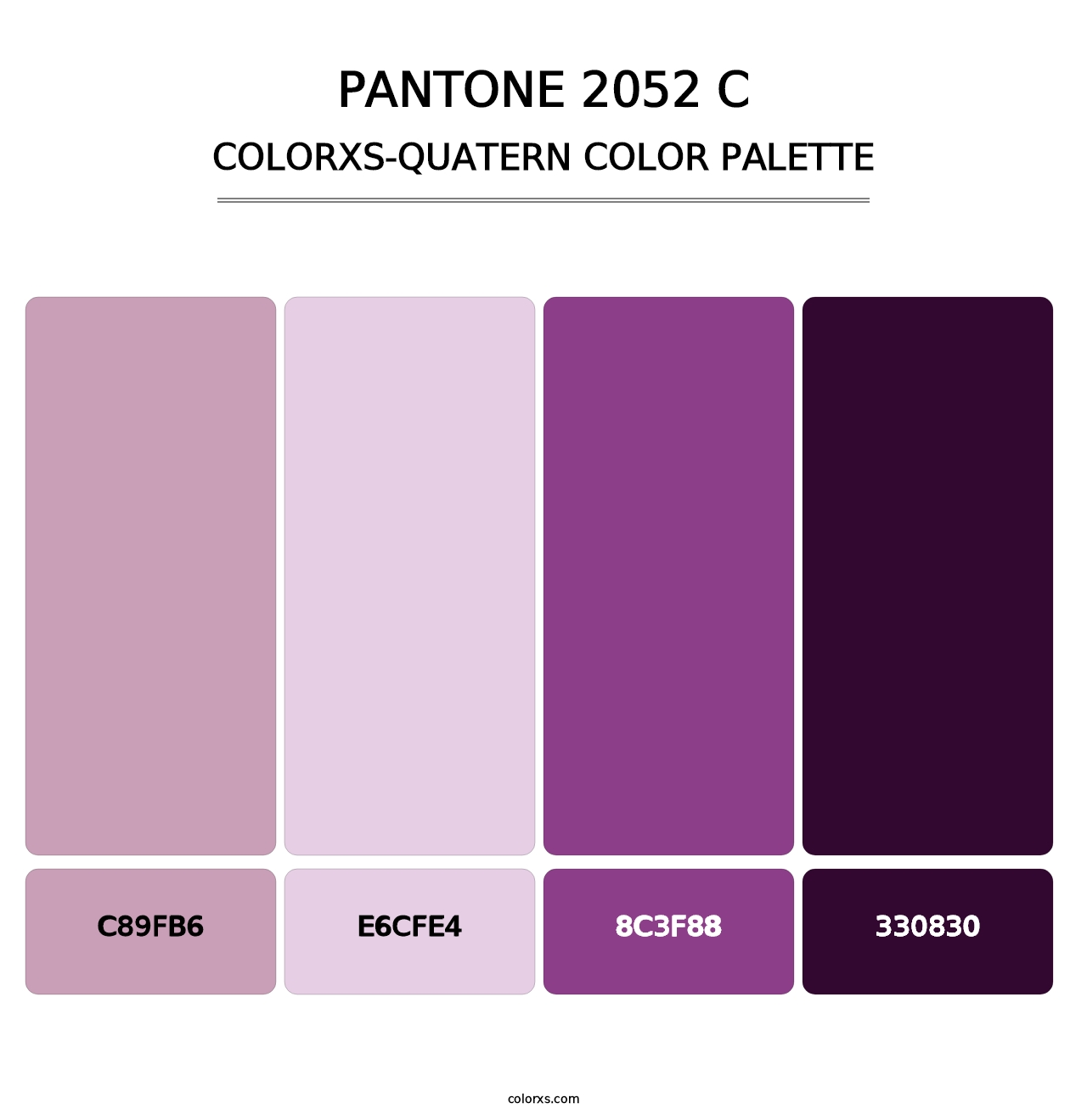 PANTONE 2052 C - Colorxs Quatern Palette