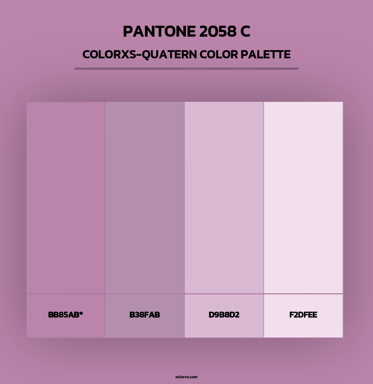 PANTONE 2058 C - Colorxs Quad Palette