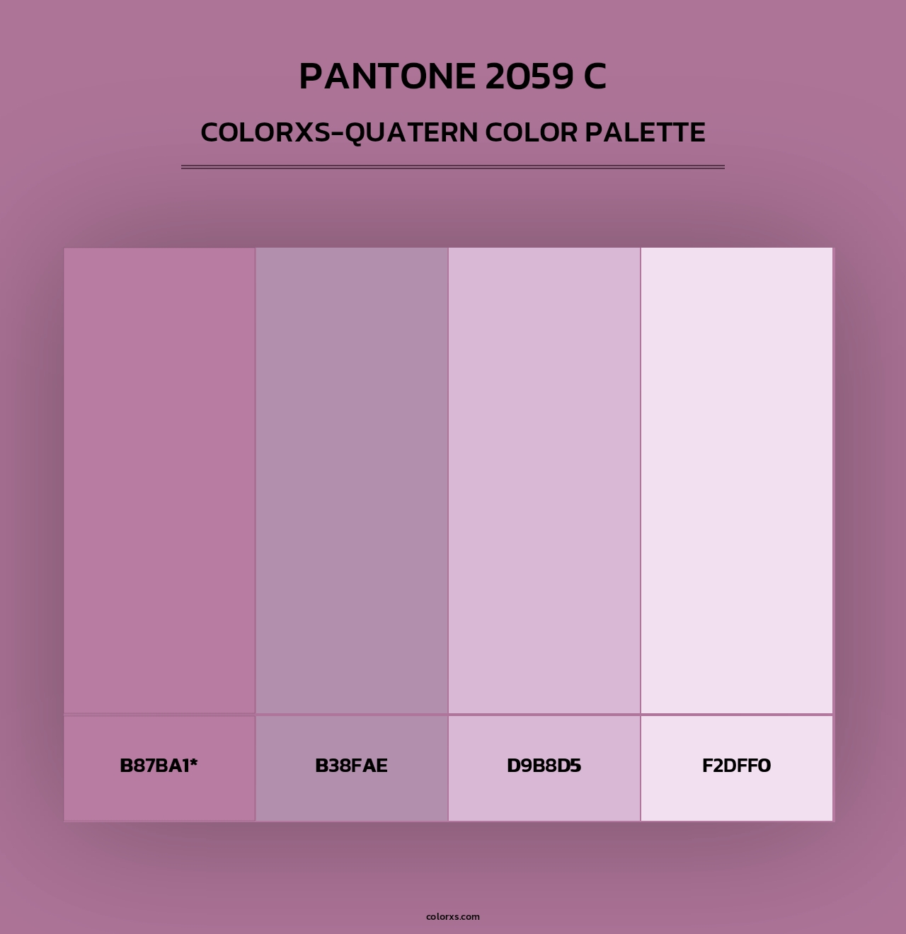 PANTONE 2059 C - Colorxs Quad Palette