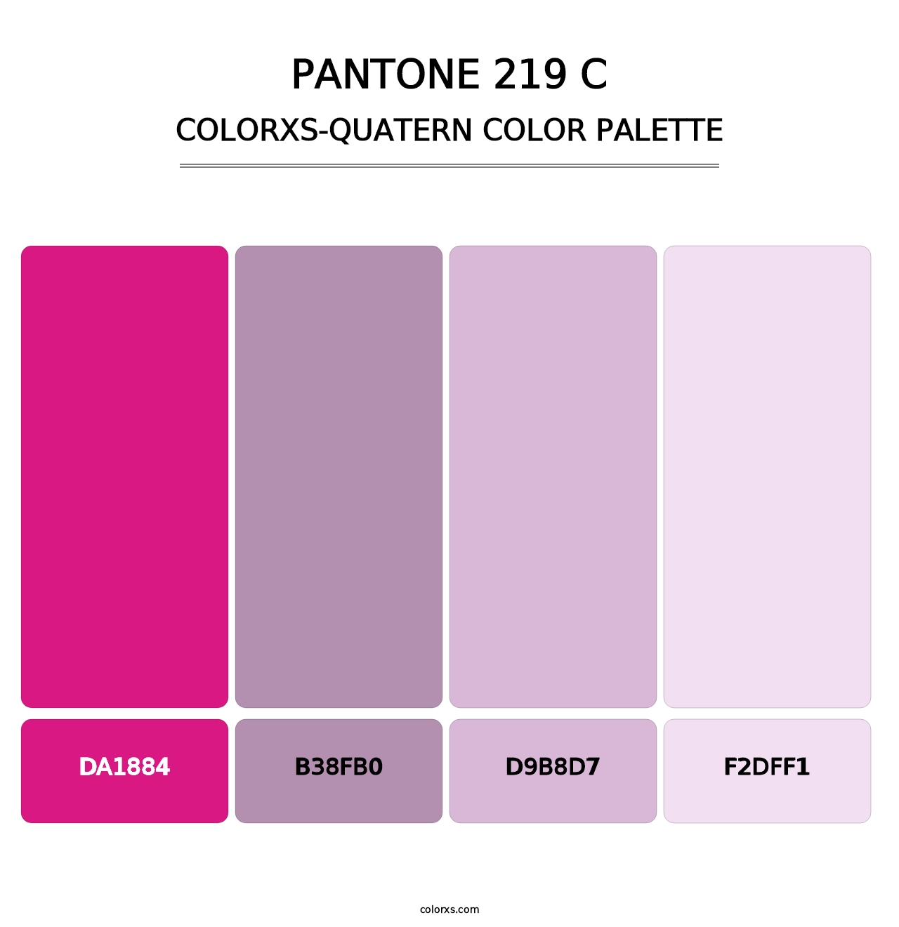 PANTONE 219 C - Colorxs Quatern Palette