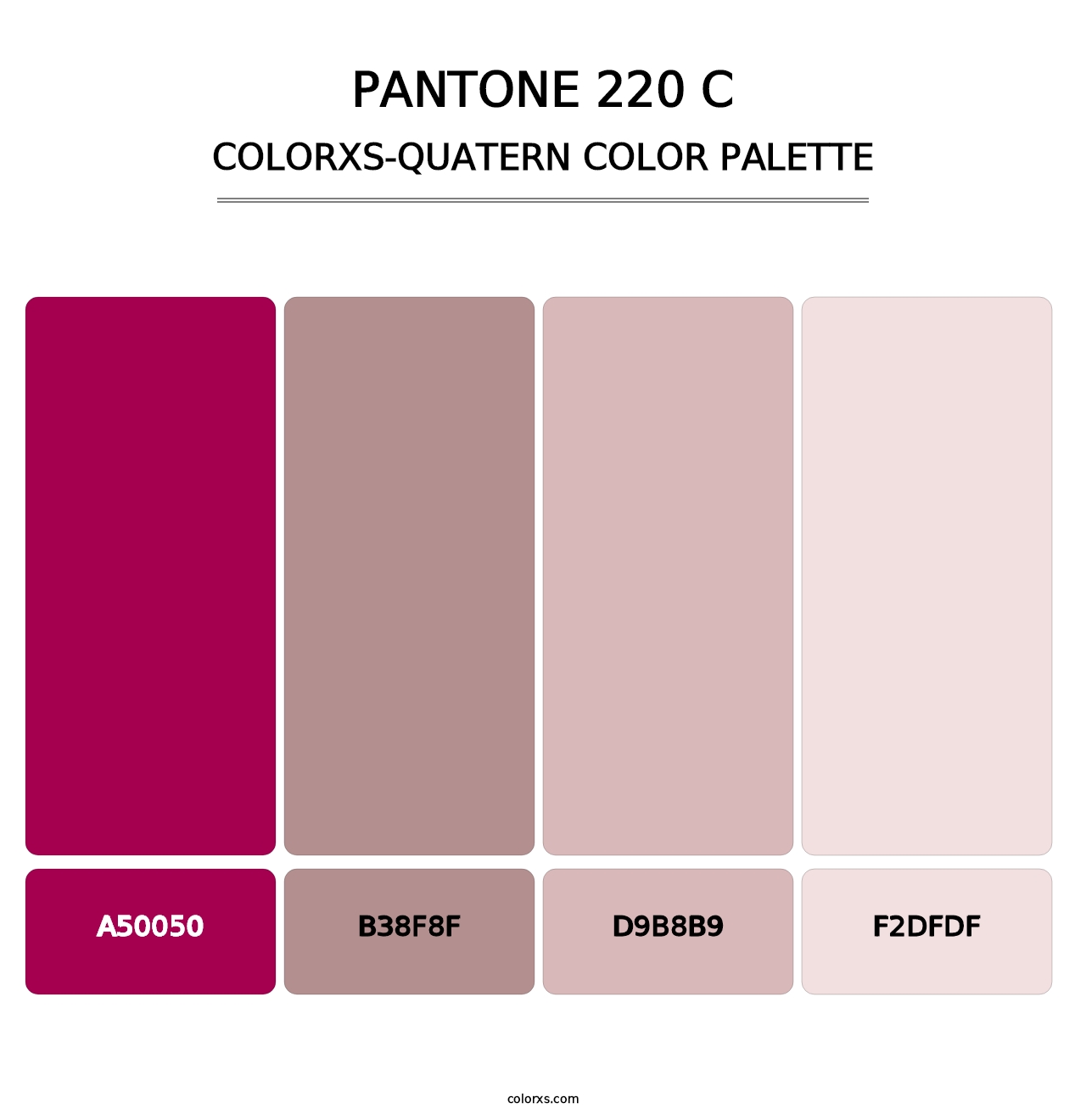PANTONE 220 C - Colorxs Quatern Palette