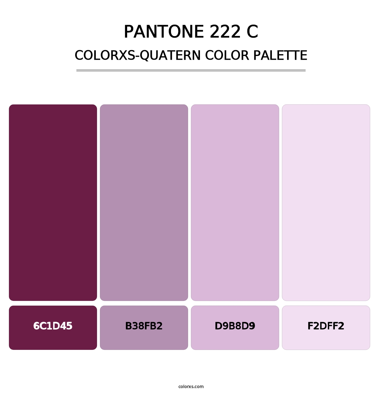 PANTONE 222 C - Colorxs Quatern Palette