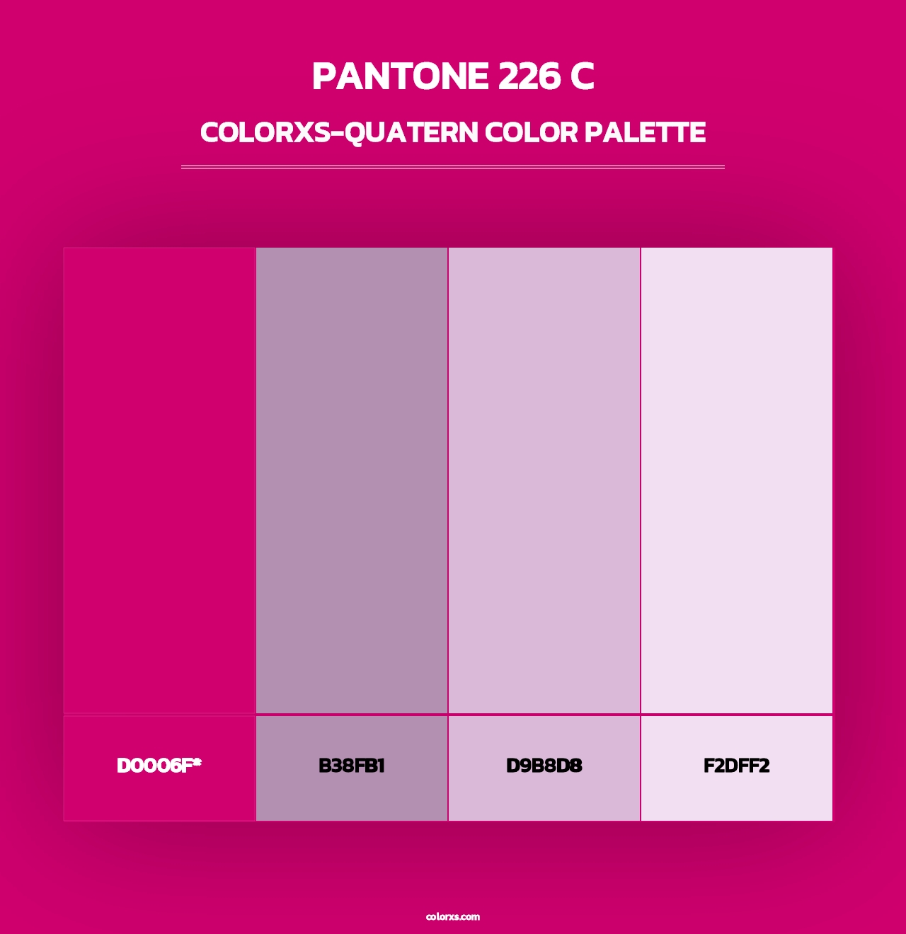 PANTONE 226 C - Colorxs Quad Palette