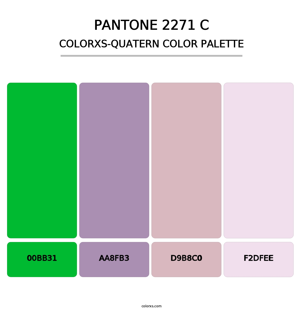 PANTONE 2271 C - Colorxs Quatern Palette