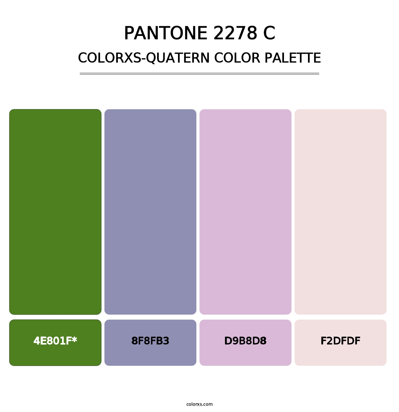 PANTONE 2278 C - Colorxs Quatern Palette