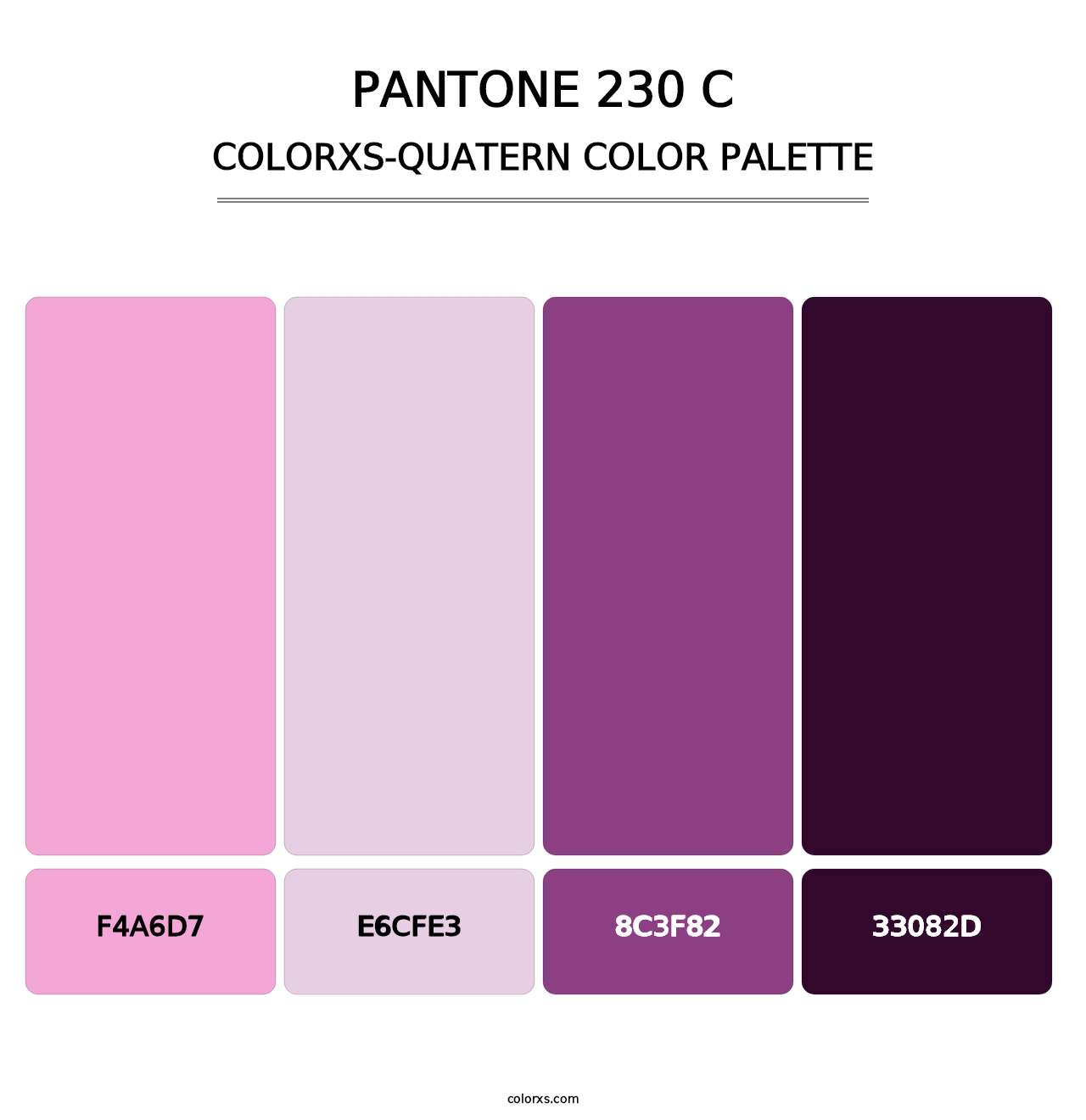 PANTONE 230 C - Colorxs Quatern Palette