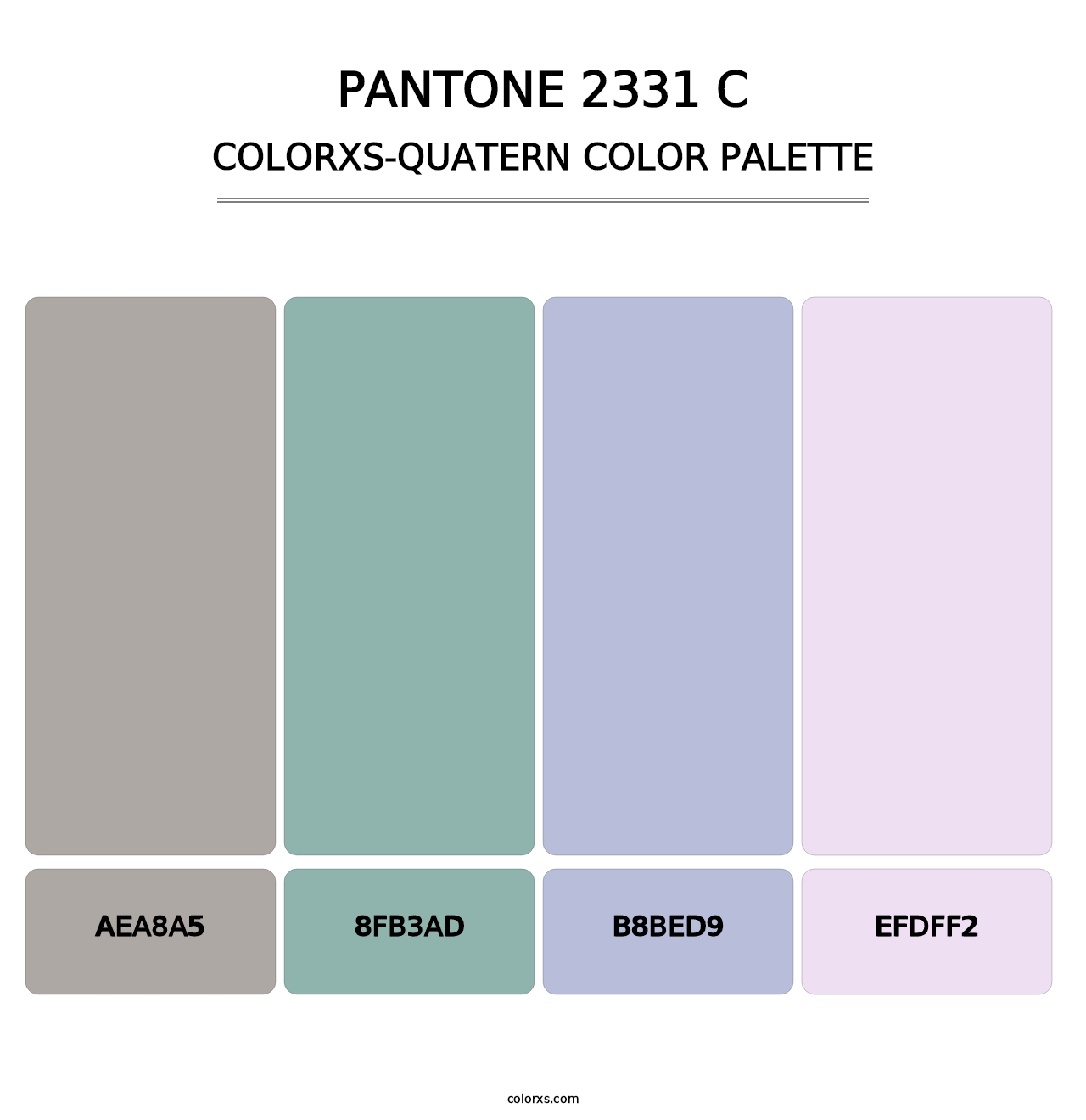 PANTONE 2331 C - Colorxs Quatern Palette