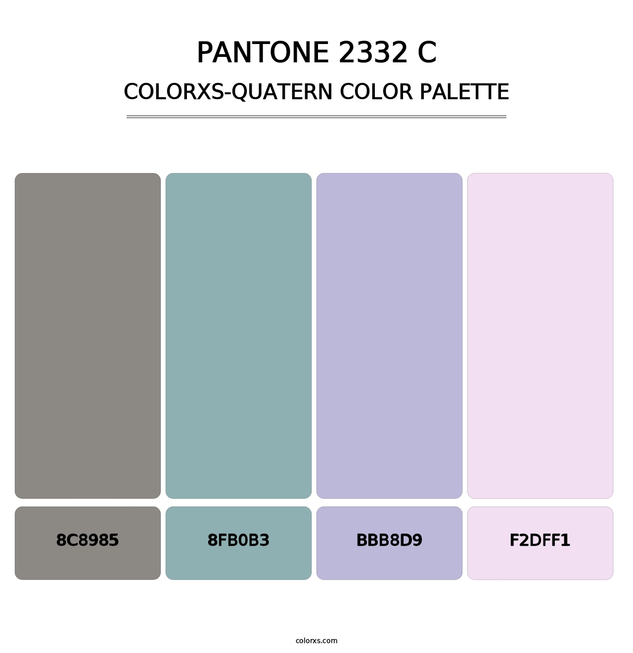 PANTONE 2332 C - Colorxs Quatern Palette