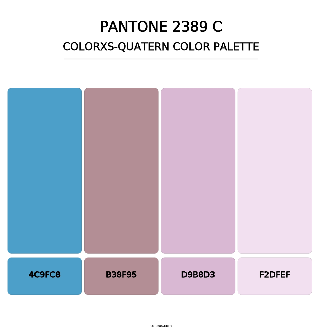 PANTONE 2389 C - Colorxs Quatern Palette