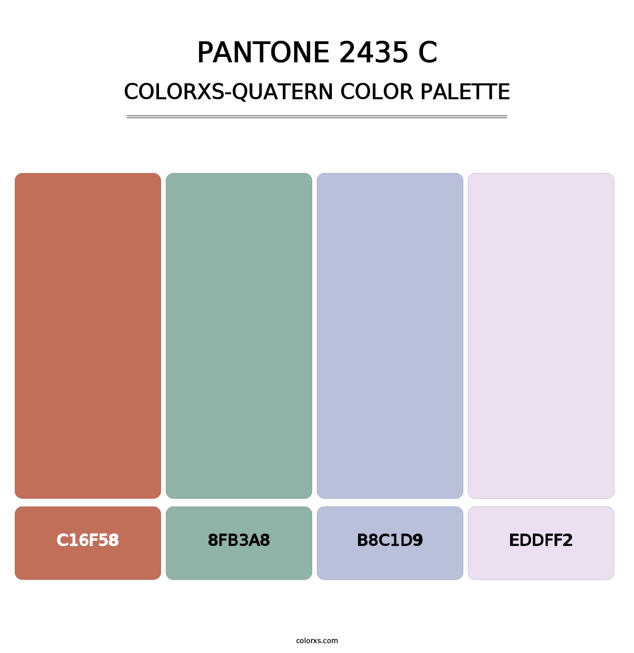 PANTONE 2435 C - Colorxs Quatern Palette