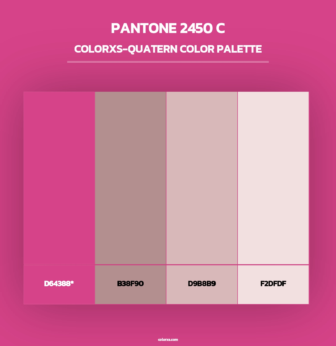 PANTONE 2450 C - Colorxs Quad Palette