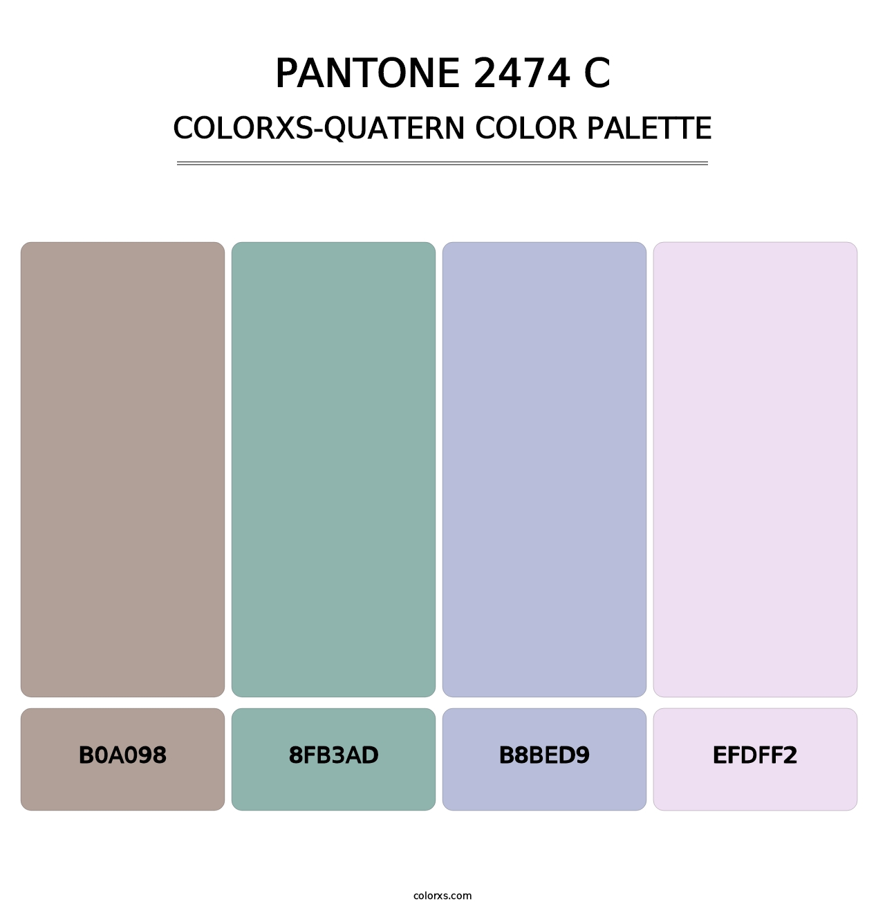 PANTONE 2474 C - Colorxs Quatern Palette