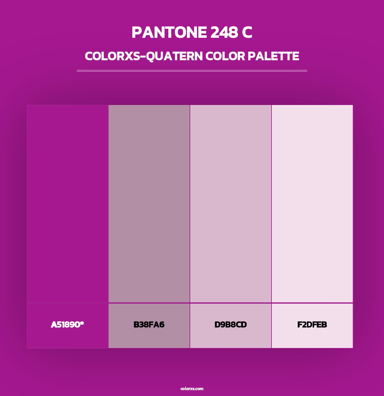 PANTONE 248 C - Colorxs Quad Palette