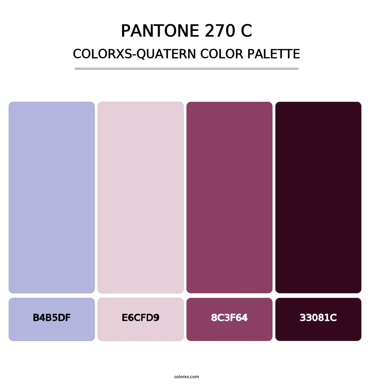 PANTONE 270 C - Colorxs Quatern Palette