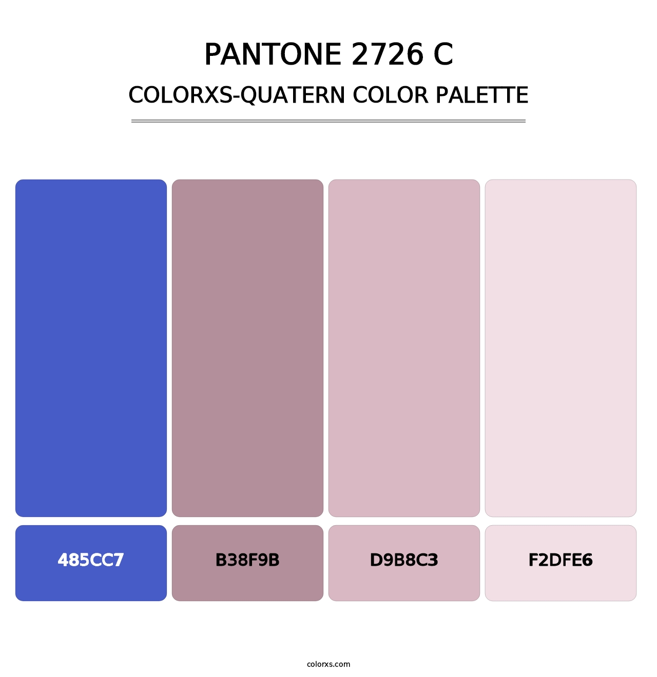 PANTONE 2726 C - Colorxs Quatern Palette