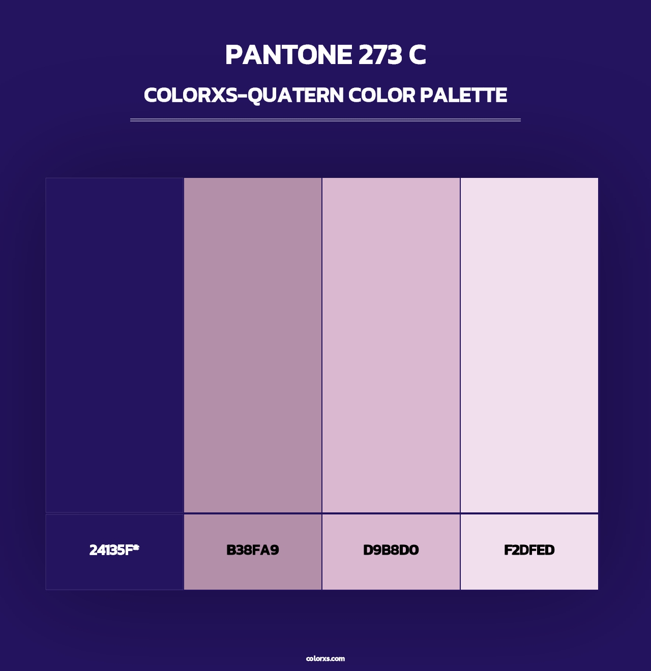 PANTONE 273 C - Colorxs Quad Palette