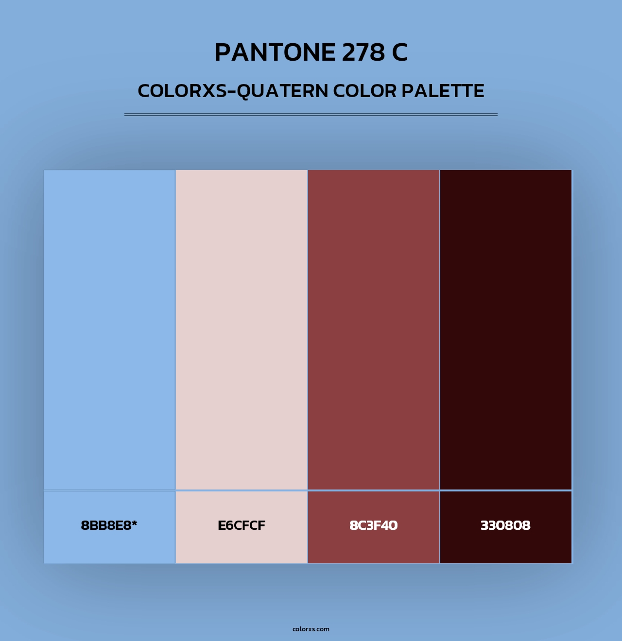 PANTONE 278 C - Colorxs Quad Palette