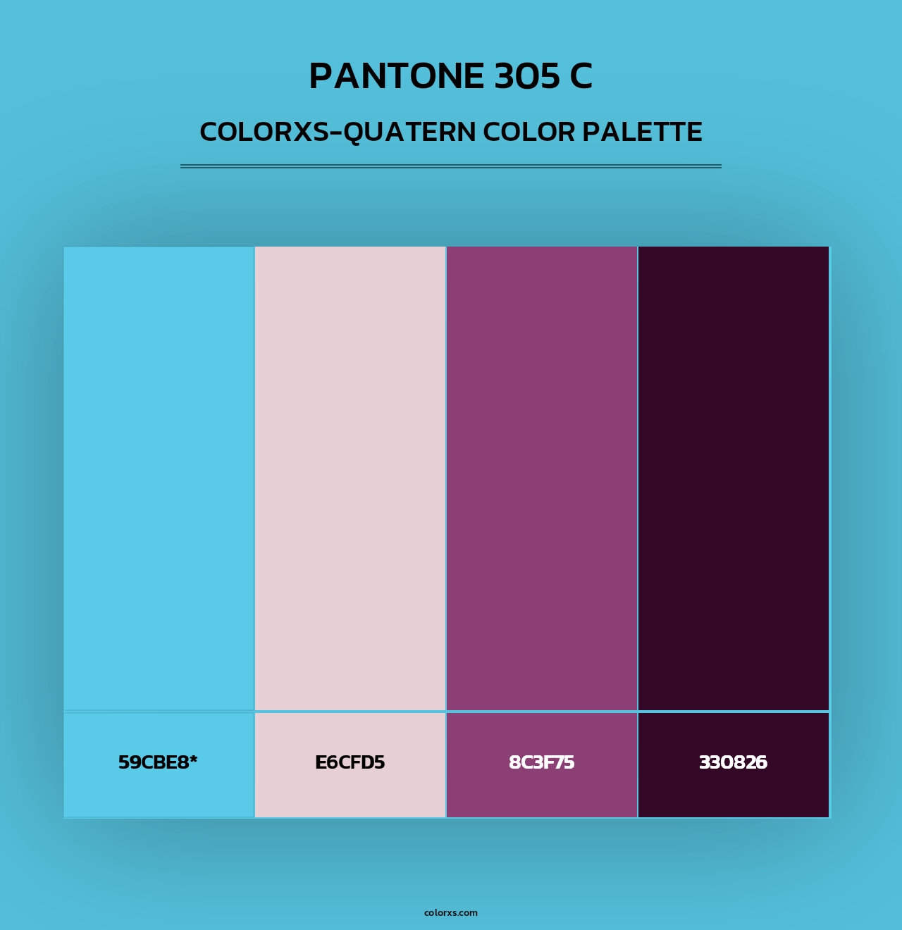 PANTONE 305 C - Colorxs Quad Palette