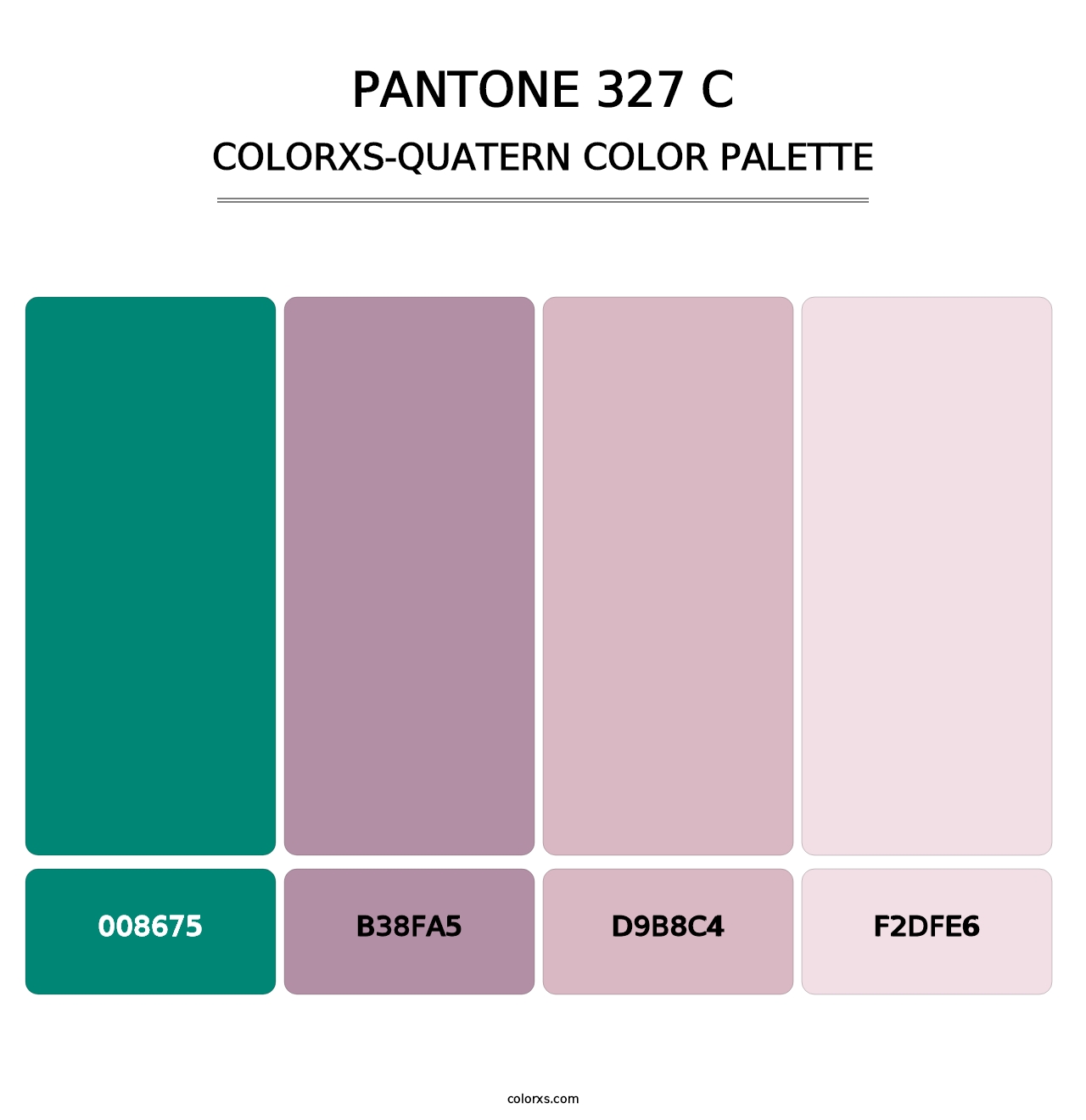 PANTONE 327 C - Colorxs Quatern Palette