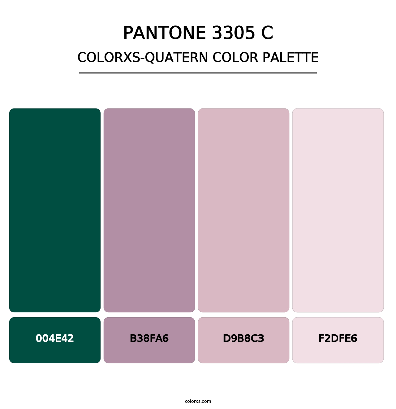 PANTONE 3305 C - Colorxs Quatern Palette