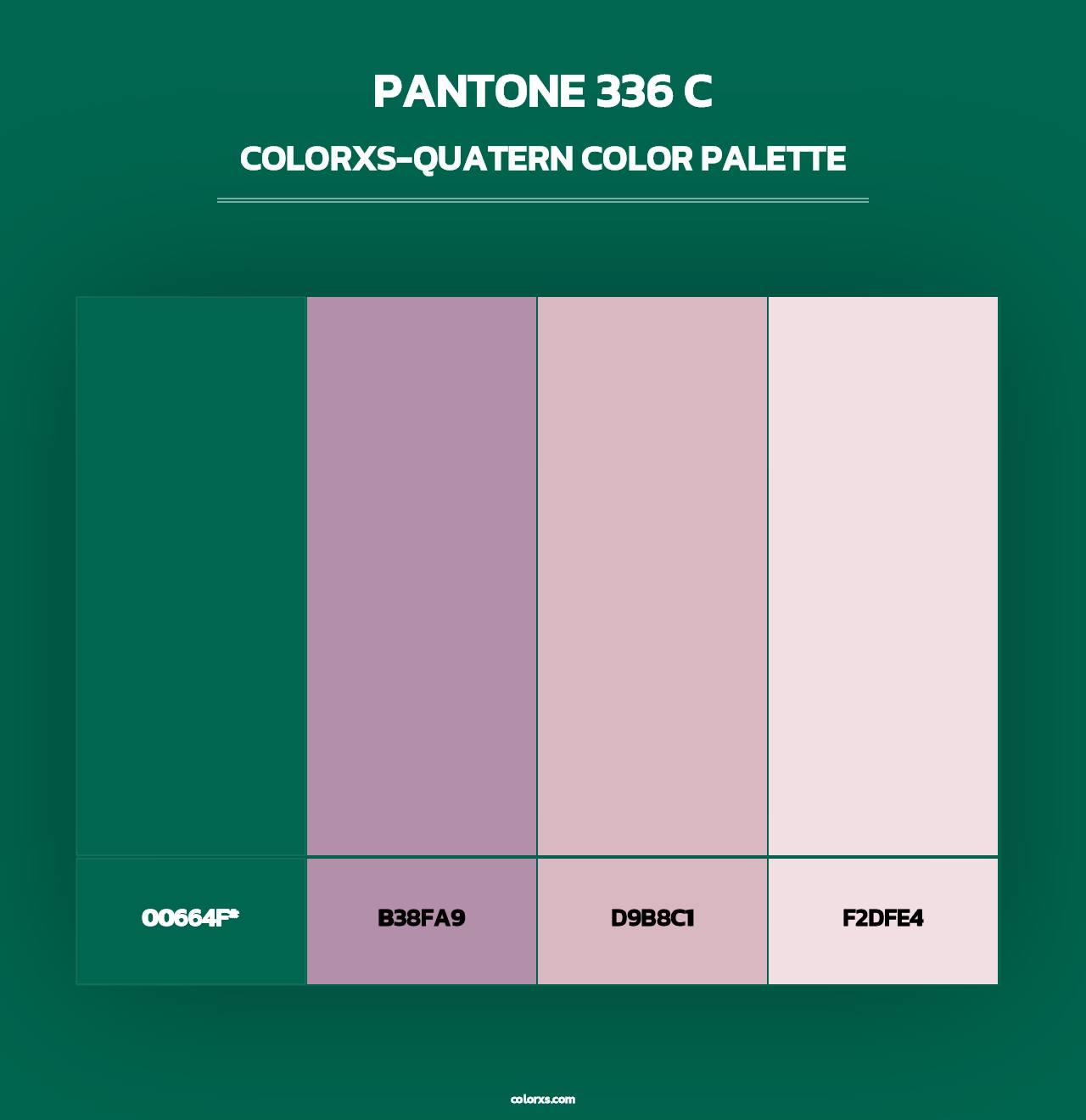 PANTONE 336 C - Colorxs Quad Palette