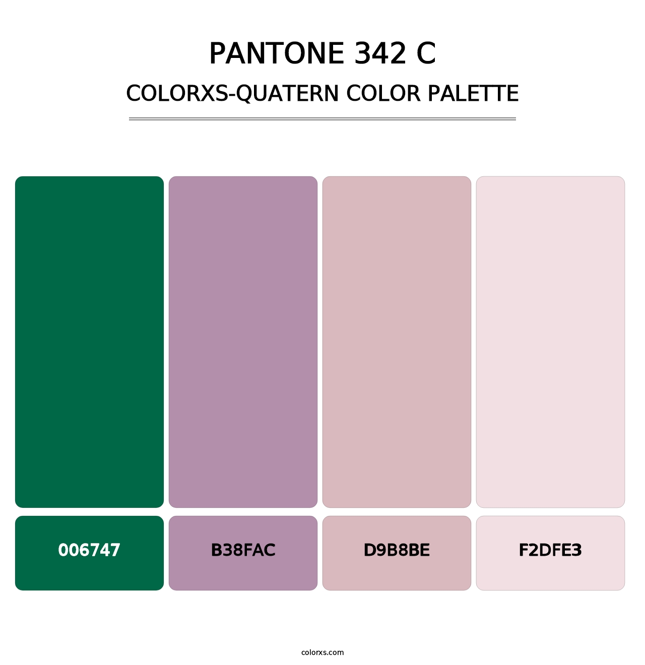 PANTONE 342 C - Colorxs Quatern Palette