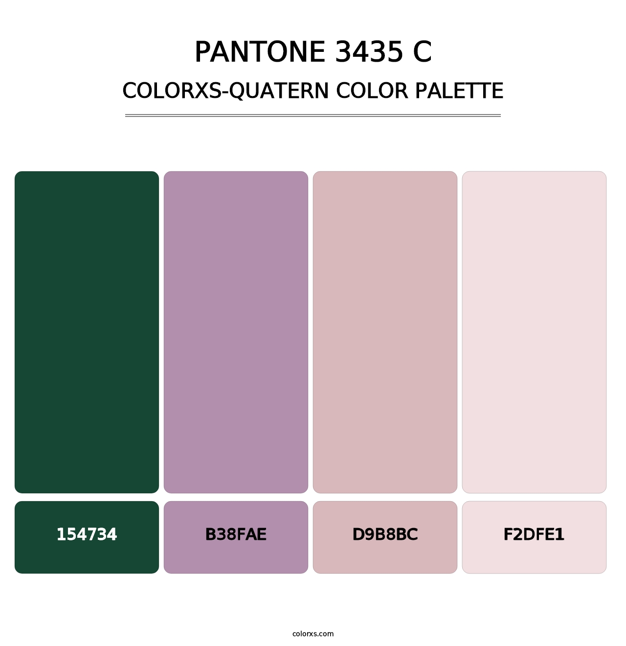 PANTONE 3435 C - Colorxs Quatern Palette