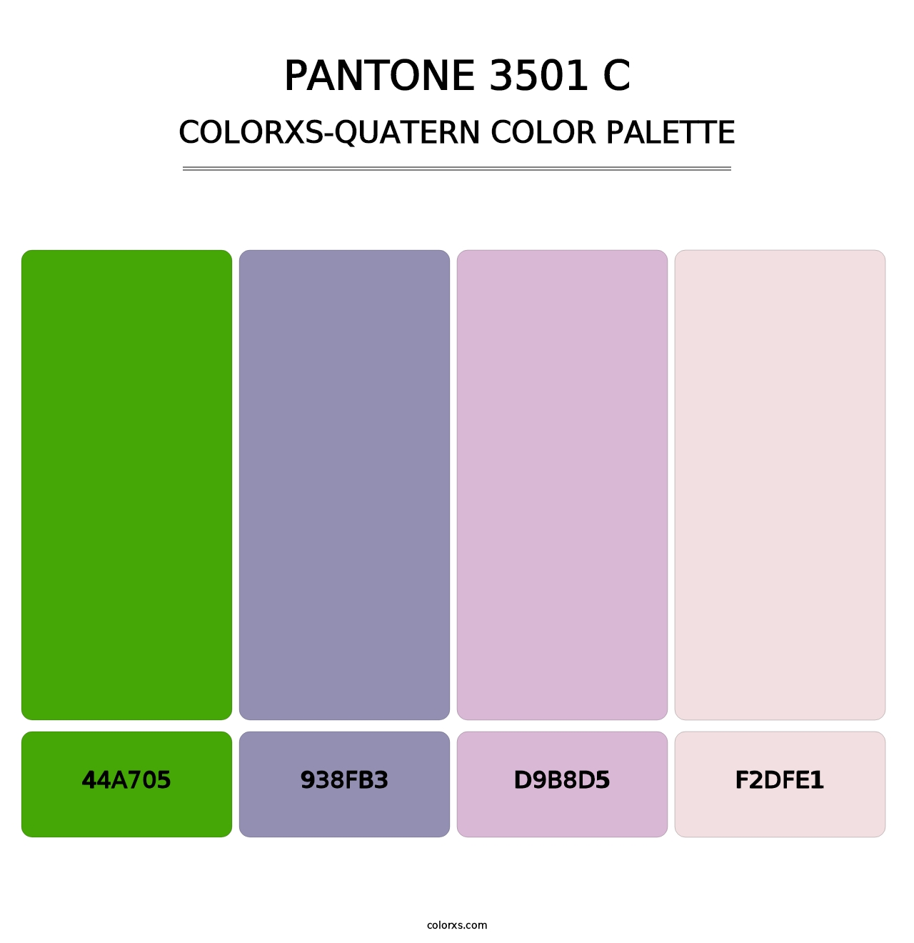 PANTONE 3501 C - Colorxs Quatern Palette