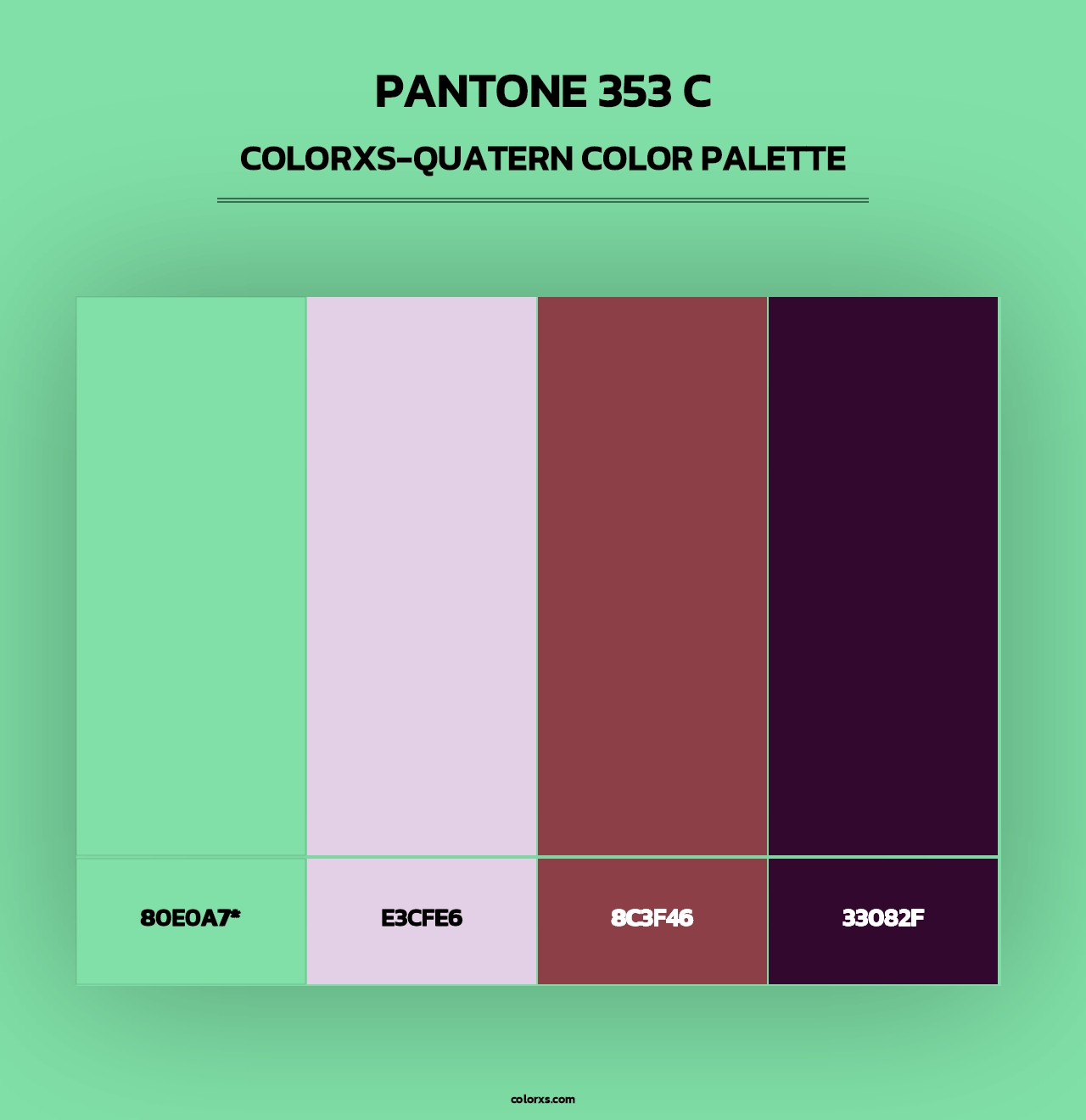 PANTONE 353 C - Colorxs Quad Palette