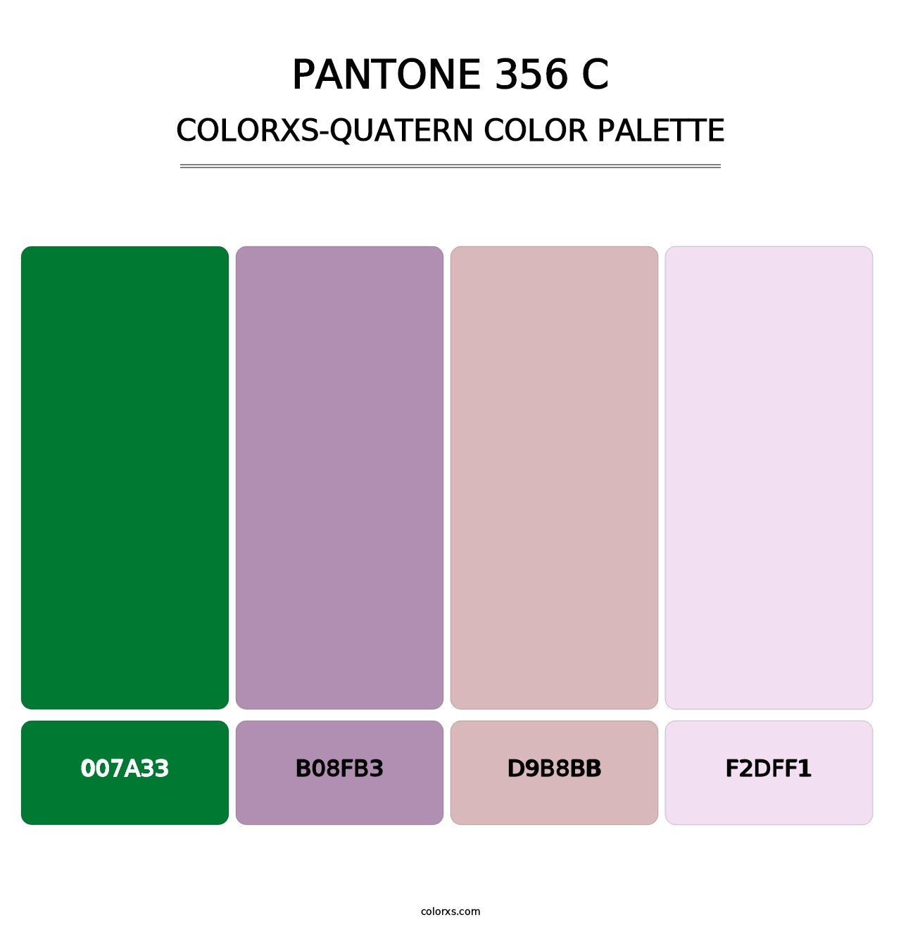 PANTONE 356 C - Colorxs Quatern Palette