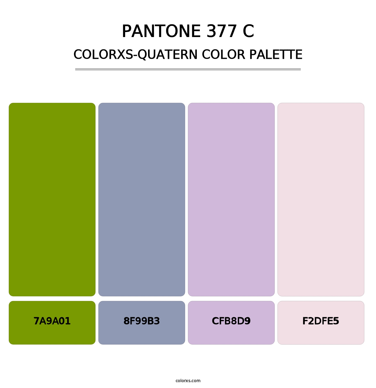 PANTONE 377 C - Colorxs Quatern Palette
