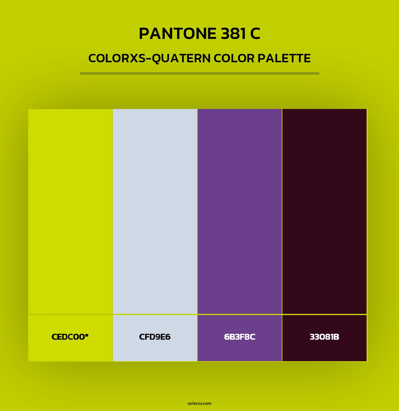 PANTONE 381 C - Colorxs Quad Palette