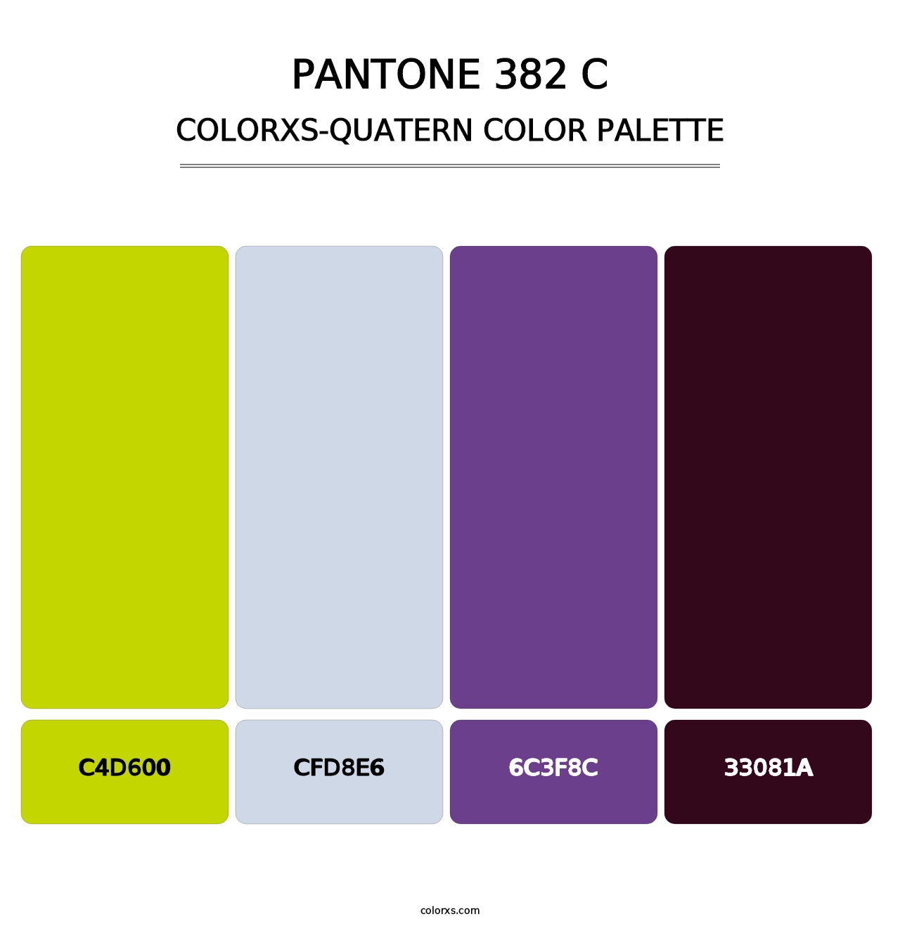 PANTONE 382 C - Colorxs Quatern Palette