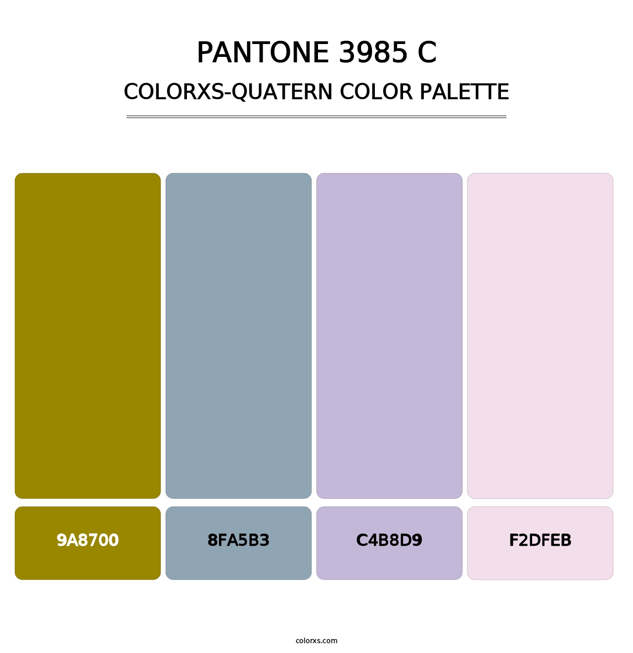 PANTONE 3985 C - Colorxs Quatern Palette