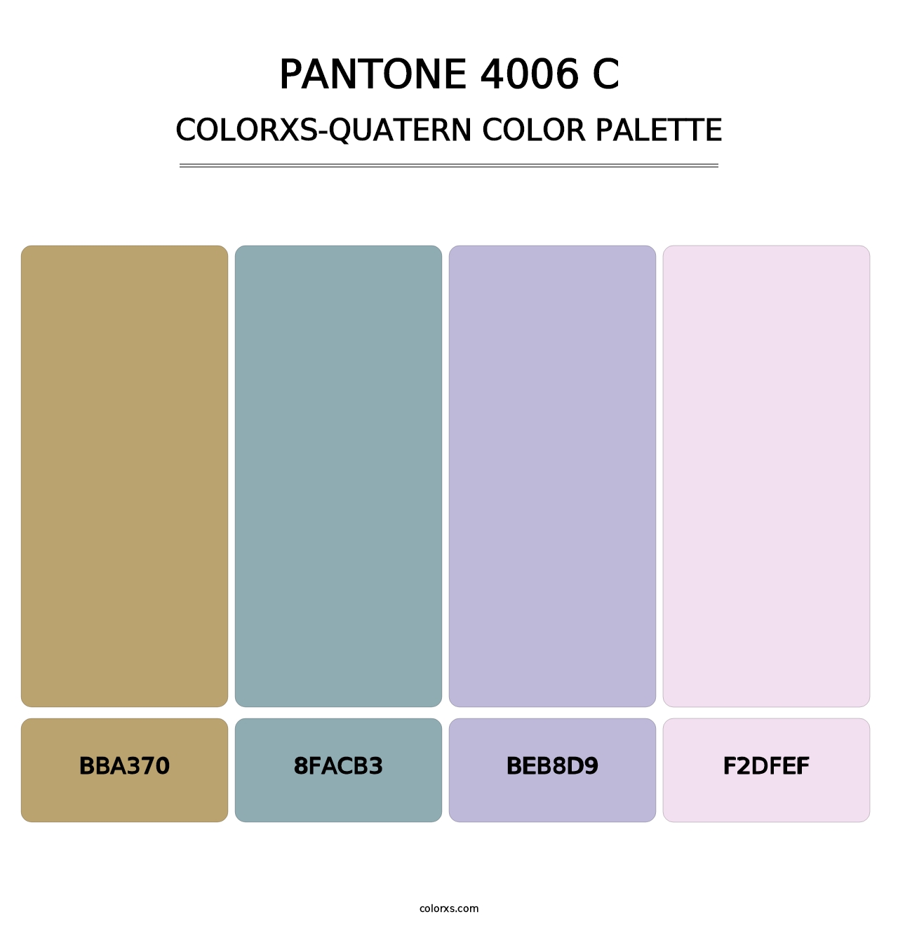 PANTONE 4006 C - Colorxs Quatern Palette